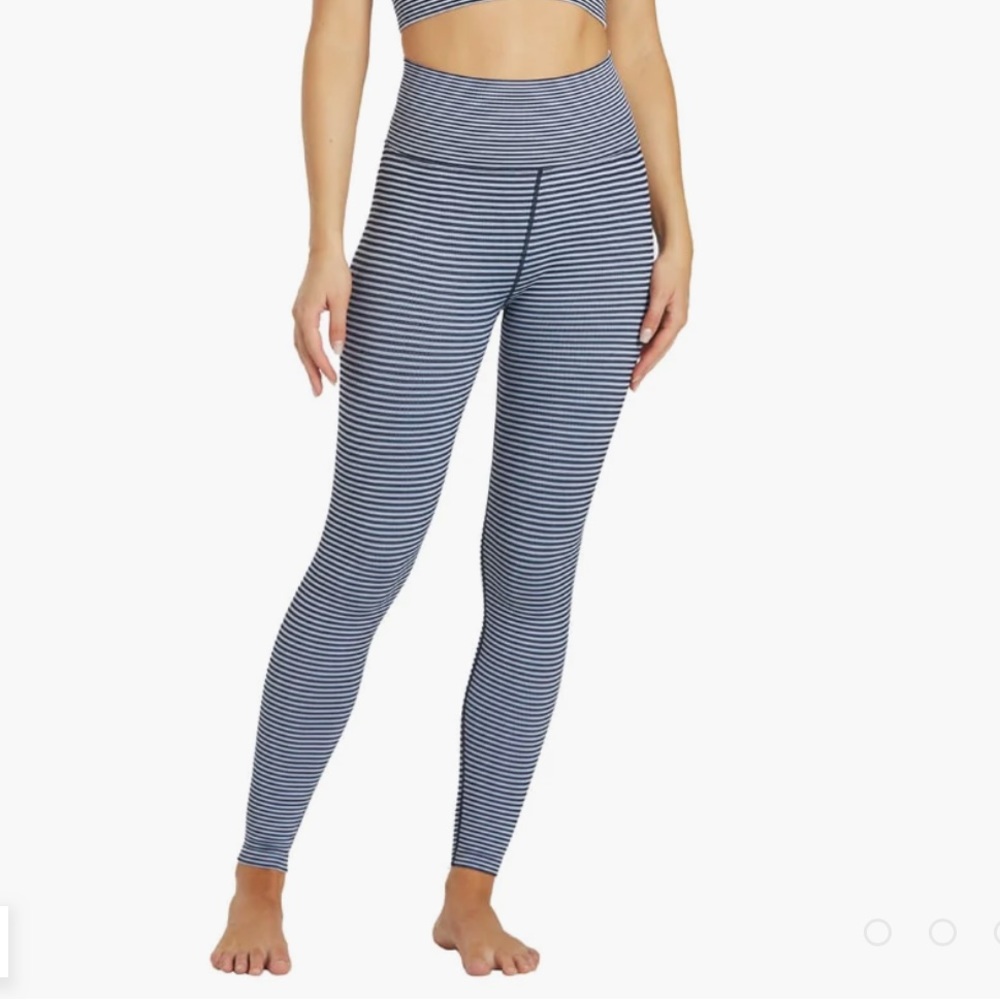 Love Sculpt Navy Striped Jacquard Legging